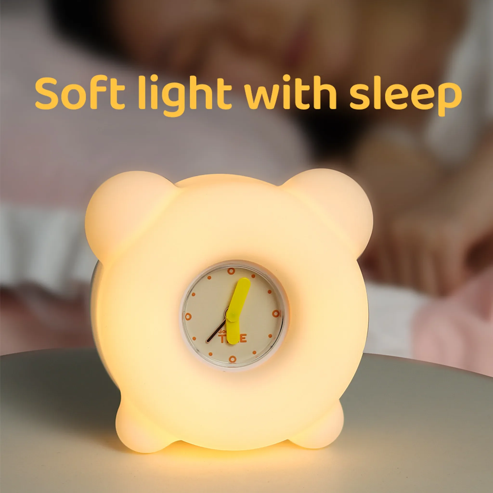 Nachtlicht & Kinderwecker – Tragbare USB-Wiederaufladbare Lampe mit Touch-Umgebungslicht